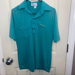 Pickering vintage mens polo Pebble Beach golf medium green